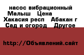 насос вибрационный Малыш › Цена ­ 1 000 - Хакасия респ., Абакан г. Сад и огород » Другое   
